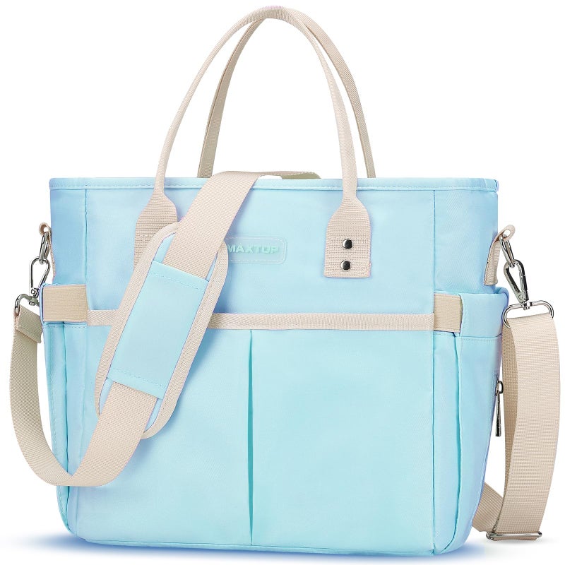 MAXTOP Lunch Bag Women for Work Insulated Thermal Lunch Box with Wide-Open Pocket Reusable Leakproof Cooler Bags with Removable Shoulder Strap for Teacher Nurse Office Picnic Travel Blue - Image 1