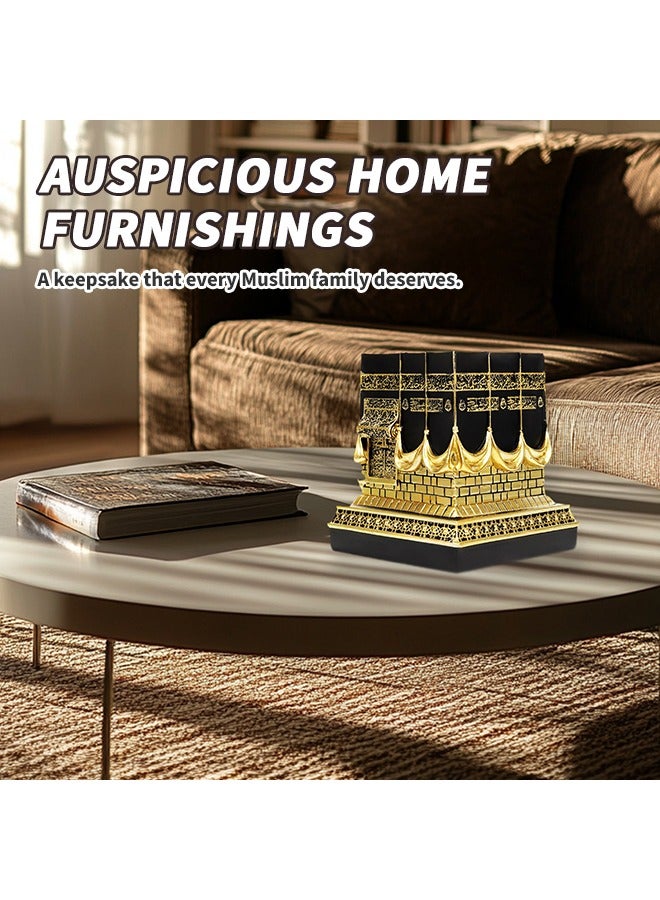 Gold Kaaba Replica Model, Islamic Ornament & Hajj Souvenir, Elegant Home Decor for Living Room, Office, or Prayer Corner - Image 5