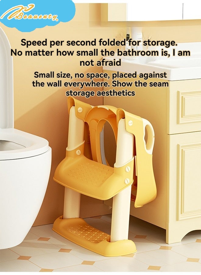 بيوينتي مقعد تدريب المرحاض بوتي مع سلم البراز الخطوة ، مقعد بوتي آمن مريح مع وسائد مضادة للانزلاق سلم للأطفال الأولاد البنات الأطفال الصغار - Image 3