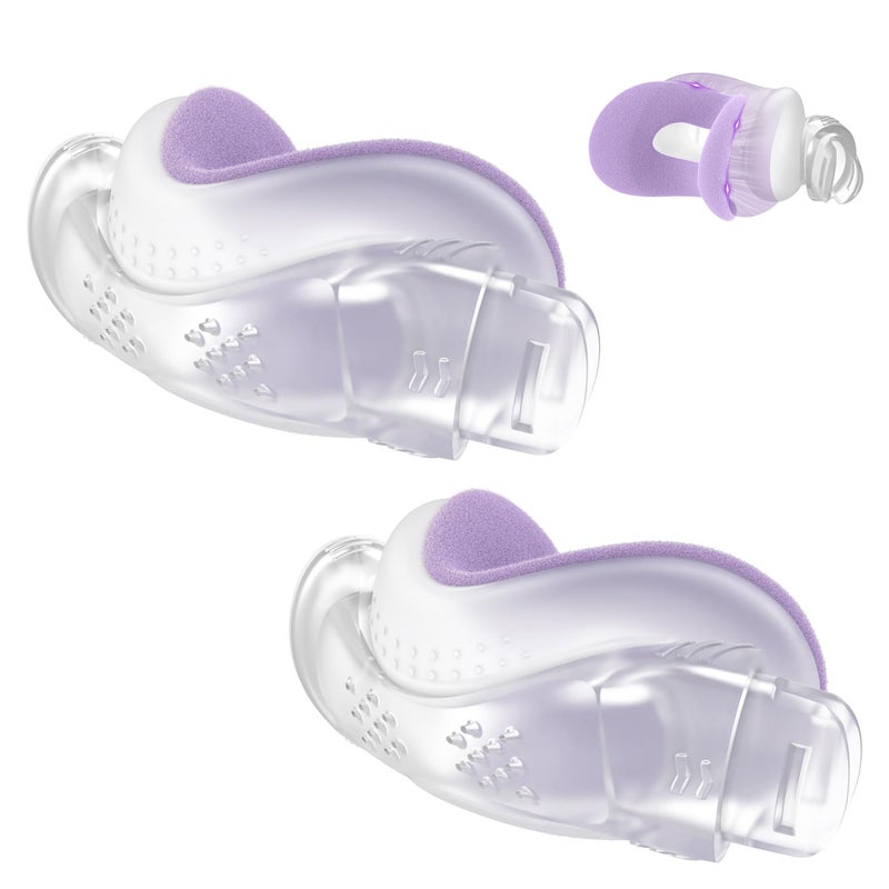 MEDICOLOR 2 Packs Improved Cushion for Airtouch N30i & Airfit N30i, with Soft Fleece Fabric, Warm & Breathable, Non-Slip Nasal Pillow Mask, Replacement CPAP Supplies, Old Version - Purple (Medium) - Image 1
