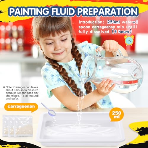 Coodoo Water Marbling Paint for Kids - Arts and Crafts for Girls & Boys Crafts Kits Ideal Gifts for Kids Age 6-8 8-12 - Image 2