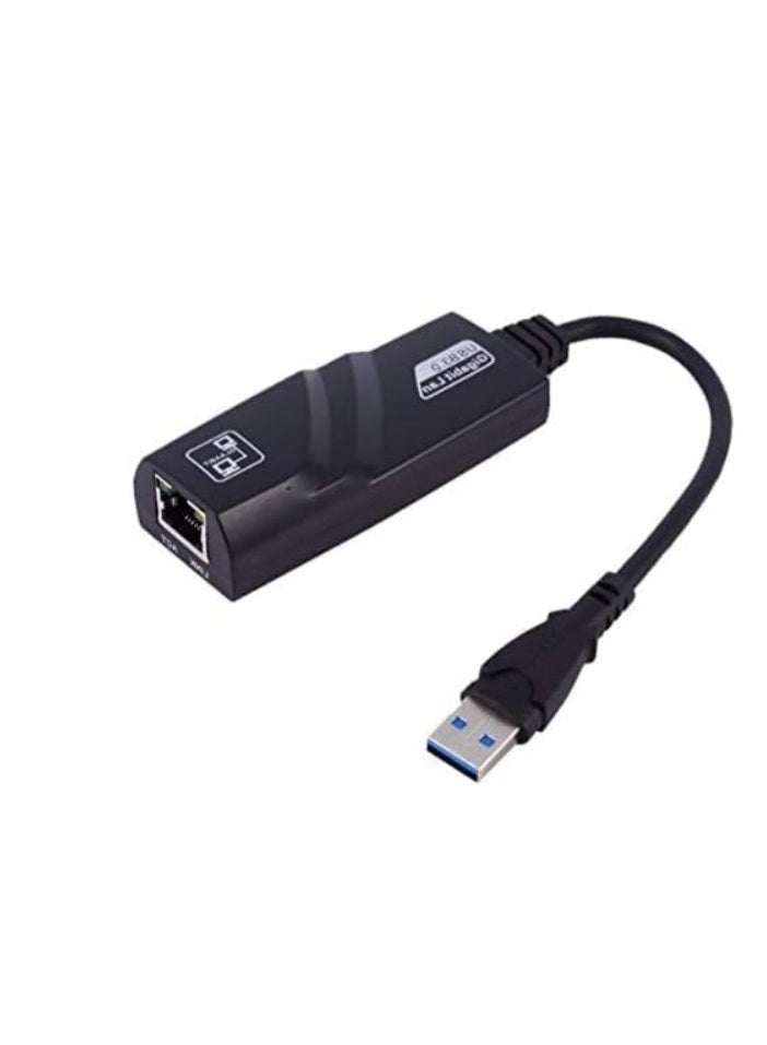Reacon USB 3.0 Ethernet Adapter – High-Speed USB to RJ45 Gigabit LAN Network Card for Laptop & Computer (Black) - Image 2