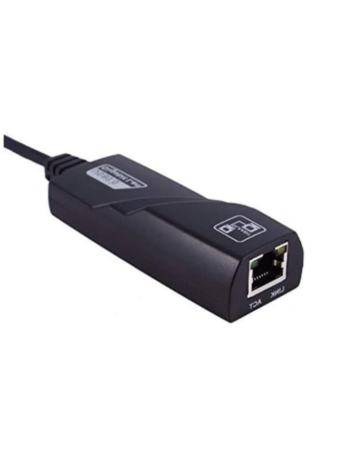 Reacon USB 3.0 Ethernet Adapter – High-Speed USB to RJ45 Gigabit LAN Network Card for Laptop & Computer (Black) - Image 1