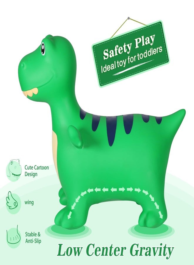 INPANY Bouncy Horse, Dinosaur Hopper Toys for 2 Year Old Boy, Toddlers Bouncing Animal, Inflatable Hopping Buddies for Kids, Ride on Rubber Bouncer, Indoor Outdoor Birthday Gifts Toy for 3 4 Yr Girl - Image 2