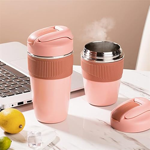MustHome Satinless Steel Coffee Mug with lid Travel Mug Blue 300ml Pack of 1 Travel Mug with 2in1 Lid, ECO-Friendly & Leak-Proof Travel Cup Reusable Sipper Hot Cold | Gifts for Employees - Image 1