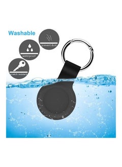 Generic Durable Black Keychain Holder for Apple AirTag - Secure and Stylish Silicone Case with Metal Keyring  - Image 3