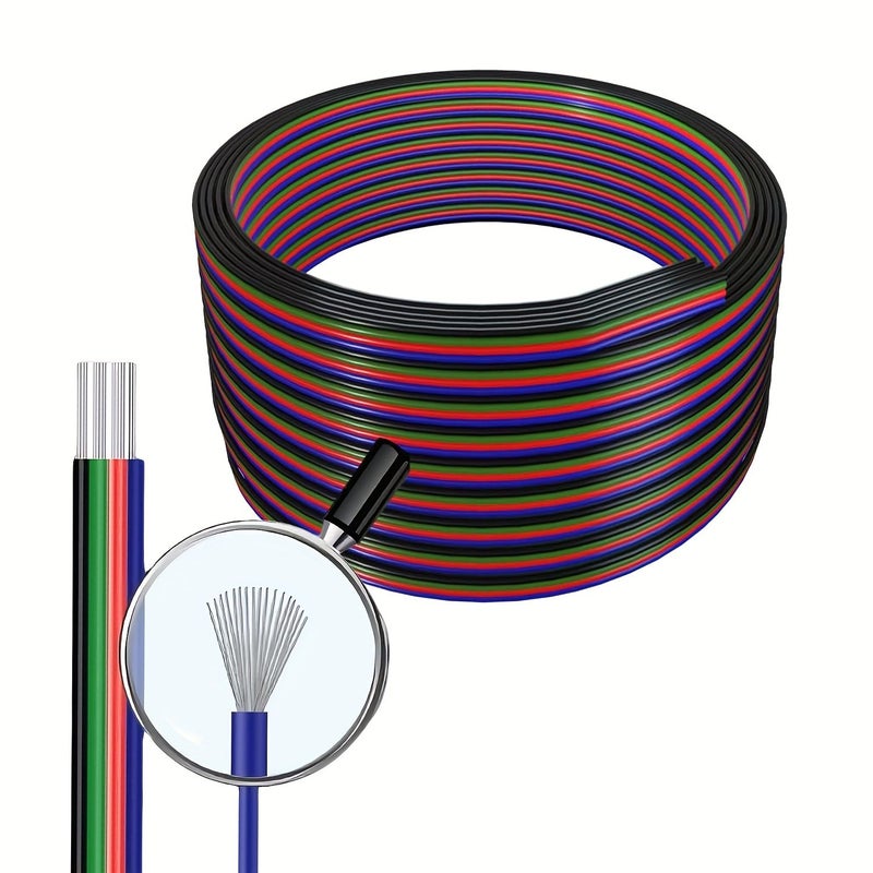 كابل تمديد RGB 18 قياس 4 دبابيس بطول 9.2 متر لإضاءة شرائط LED - Image 1
