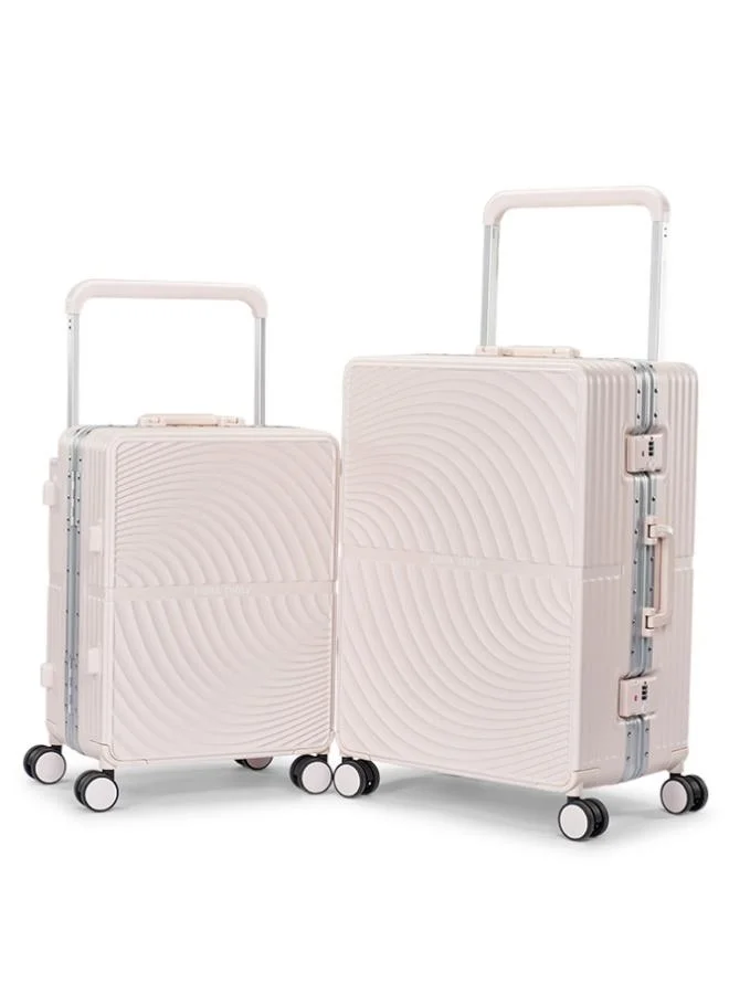 ليمرا طقم شنط سفر من ليمرا مصنوع من مادة البولي كربونات مكون من قطعتين مقاس 25"-21" بوصة