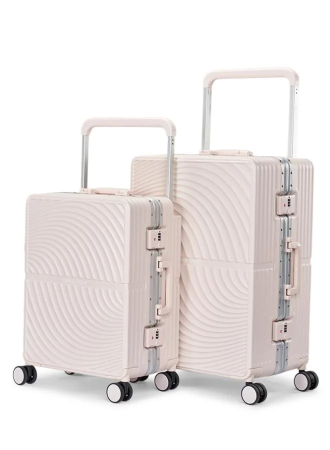 ليمرا طقم شنط سفر من ليمرا مصنوع من مادة البولي كربونات مكون من قطعتين مقاس 25"-21" بوصة