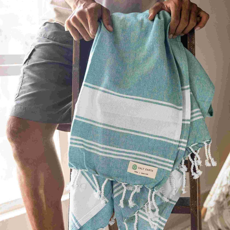 Salt Earth Cotton Turkish Beach Towel, Set of 6-36" X72" Large Bath Towels, Quick Dry Towel, Bathroom, Beach Essentials, Gym, Quick Dry for Shower, Lightweight Large Towels for All (Multicolor) - Image 5