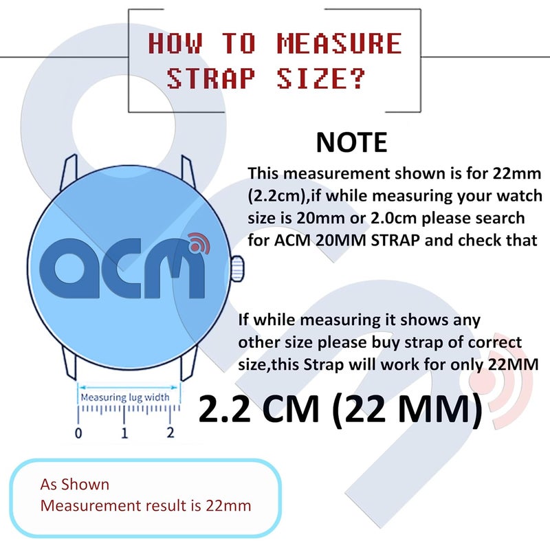 ACM حزام ساعة جلد 22 مم متوافق مع ساعة تيتان سيلستور الذكية حزام كلاسيكي غير رسمي - Image 5