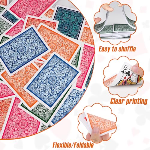Timenued Playing Cards 90 Pack 90 Deck of Playing Cards Bulk for Adults Poker Cards Set with 6 Colors Family Game Night Standard Index Card for Blackjack Pinochle Canasta Card Game Party Supplies - Image 5