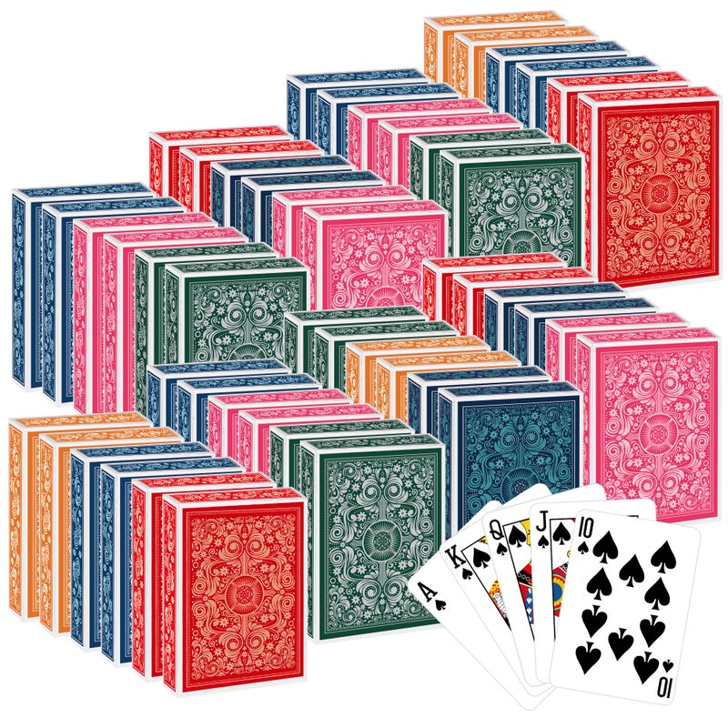 Timenued Playing Cards 90 Pack 90 Deck of Playing Cards Bulk for Adults Poker Cards Set with 6 Colors Family Game Night Standard Index Card for Blackjack Pinochle Canasta Card Game Party Supplies - Image 3