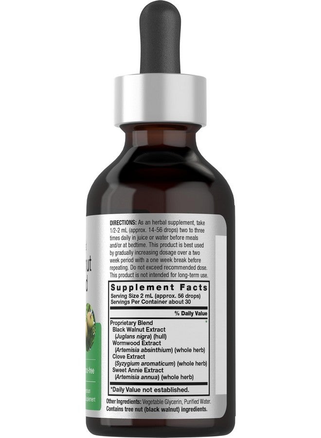 Horbäach Black Walnut Wormwood Liquid Extract | 2 fl oz | Alcohol Free Tincture | Vegetarian, Non-GMO & Gluten Free - Image 2