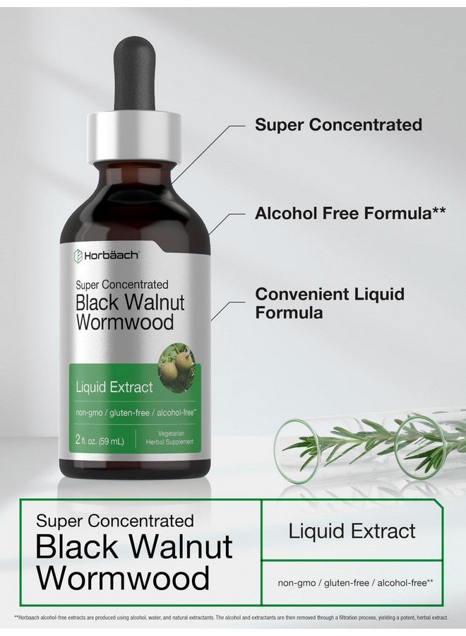 Horbäach Black Walnut Wormwood Liquid Extract | 2 fl oz | Alcohol Free Tincture | Vegetarian, Non-GMO & Gluten Free - Image 4
