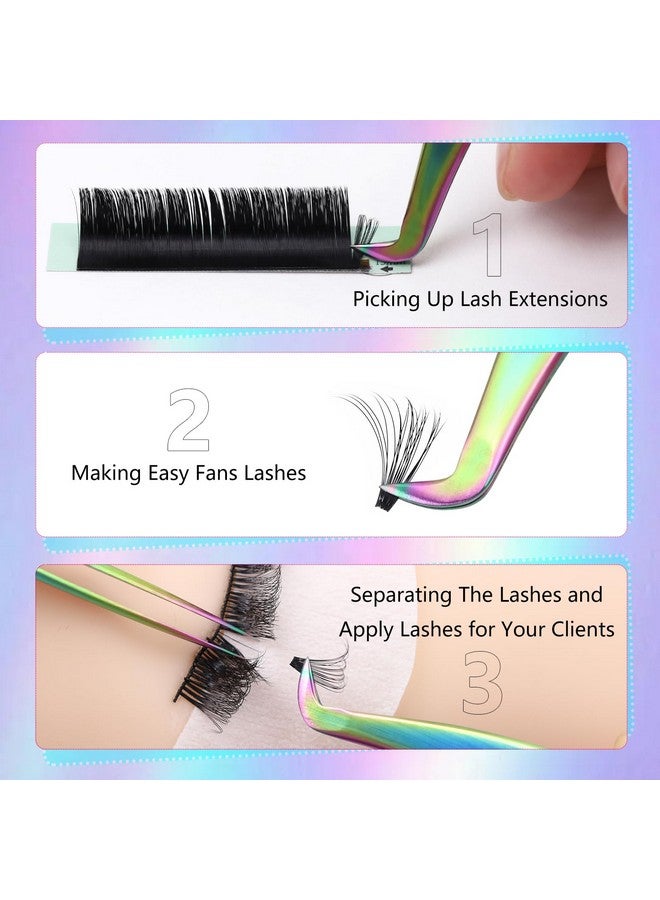 EMEDA 3Pcs Lash Tweezers Set - High Precision Stainless Steel Tweezers For Eyelash Extensions, Straight And Curved Tweezers For Isolation Lash Extensions, Pointy Flat Tweezers For Volume Lashes - Image 4