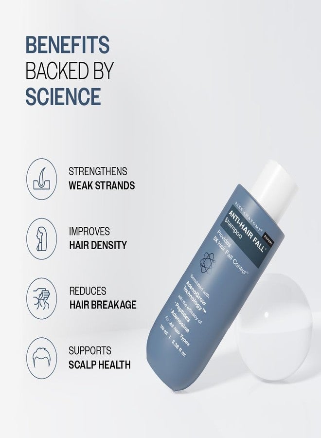 Bare Anatomy Anti Hair Fall Shampoo | 5x Hair Fall Control & Growth | Contains Biotin Adenosine, & Peptides | For All Hair Types | For Women & Men | 100ml - Image 4