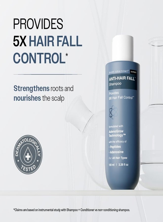 Bare Anatomy Anti Hair Fall Shampoo | 5x Hair Fall Control & Growth | Contains Biotin Adenosine, & Peptides | For All Hair Types | For Women & Men | 100ml - Image 3