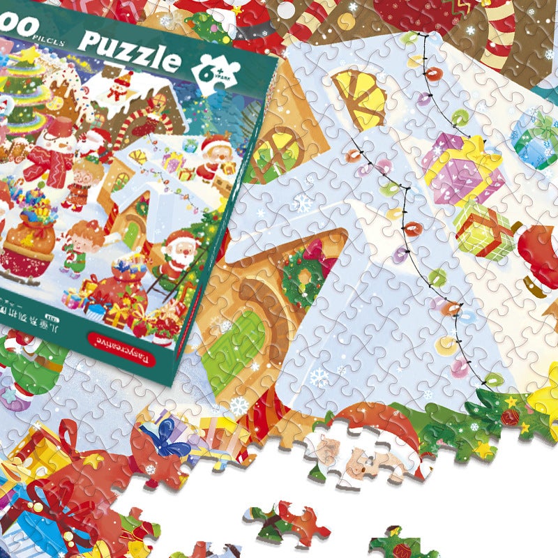 Ancient Original Cute Interesting Illustration Children'S 200 Piece Jigsaw Puzzle Christmas Gift Beneficial Intelligence Development Early Education Toys - Image 3
