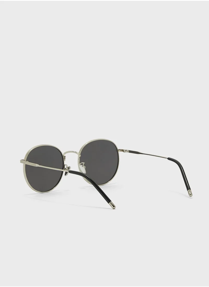 Robert Wood Polarized Sleek Edge Round Sunglasses