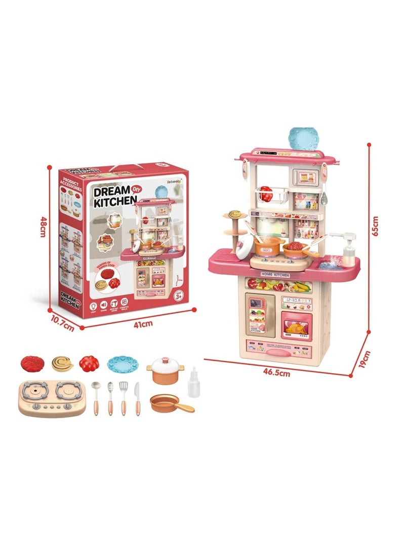 مجموعة ألعاب مطبخ الاحلام للبنات التخيلية الجميلة العصرية مزودة بإضاءة وصوت - هديه جميله للبنات - Image 2
