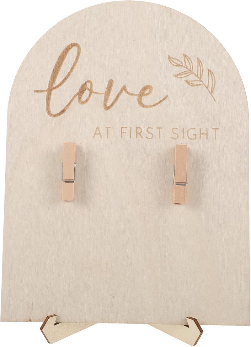 TOYANDONA Wooden Sonogram Photo Frame First Photo Display Frame with Stand and Clip Newborn Announcement Nursery Décor - Image 1