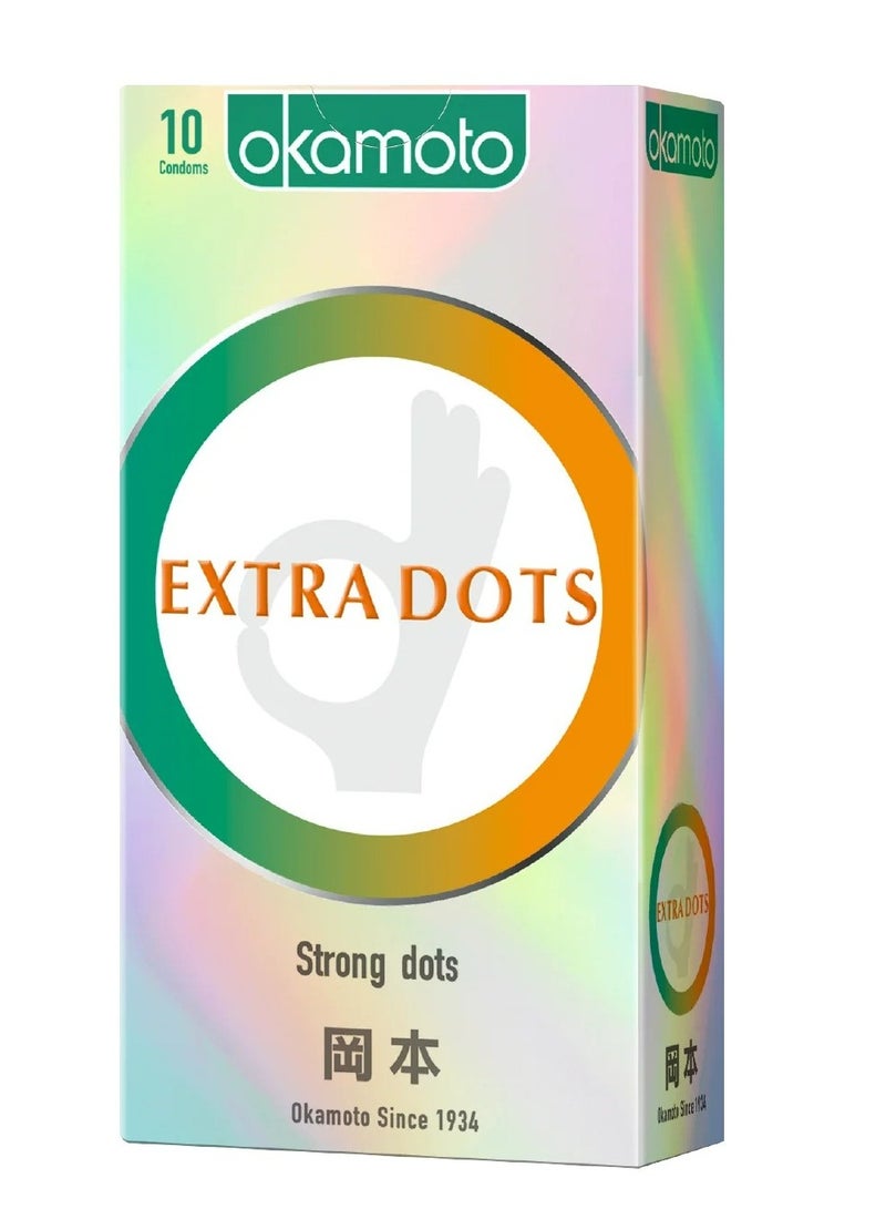 OKAMOTO Extra Dots Condoms Pack of 10 - Image 1