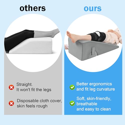 ROYALAY Knee Replacement Pillow, Leg Pillow for Knee Surgery Recovery with Different Height, Leg Surgery Recovery Equipment for Hip Foot Ankle, Single - Image 5