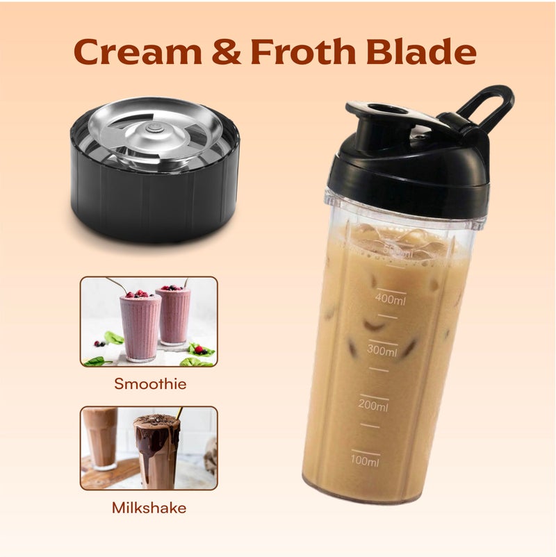 Cookwell Bullet Mixer Grinder (5 Jars, 3 Blades, Black) - Copper, 600 Watts - 2 Year Warranty - Image 5