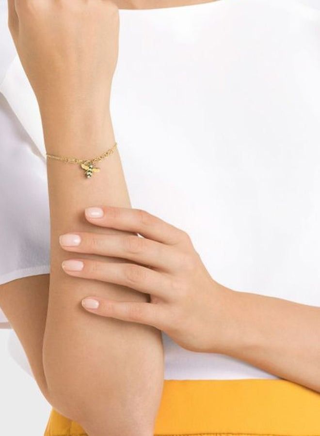 Chomel سوار بتصميم نحلة مرصع بالأحجار ومطلي بالذهب - Image 2