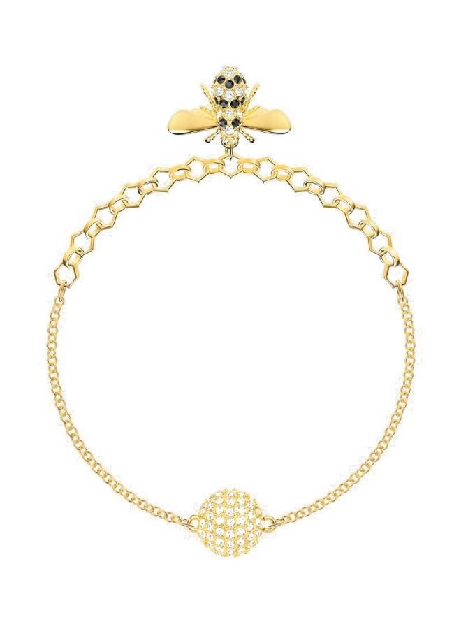 Chomel سوار بتصميم نحلة مرصع بالأحجار ومطلي بالذهب - Image 1