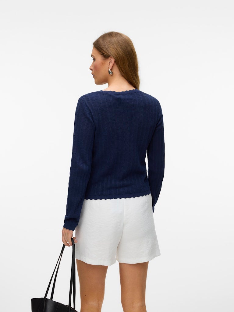 VERO MODA VMLUXLIGHT POINTELLE LS V-NECK CARDIGAN - Image 2