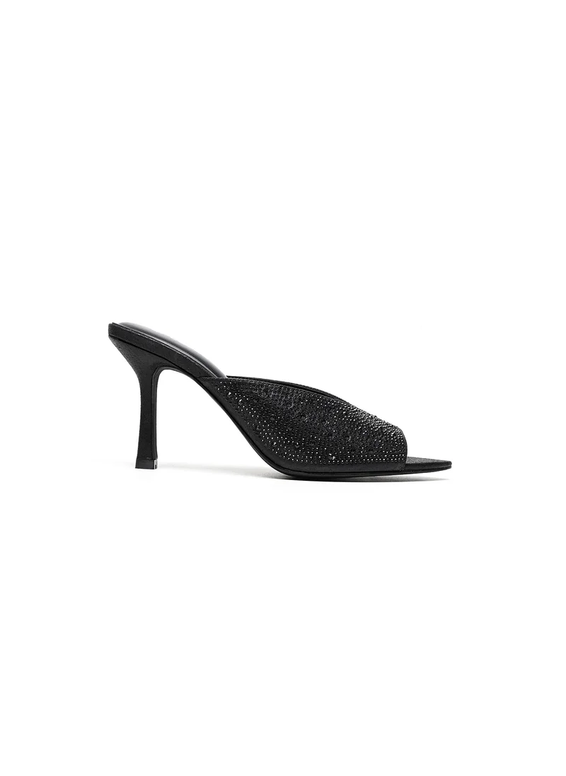 Cuple Embellished open toe high-heeled mule
