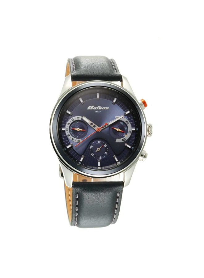 تيتان Men's Leather Analog Watch 1805KL01 - 50 mm