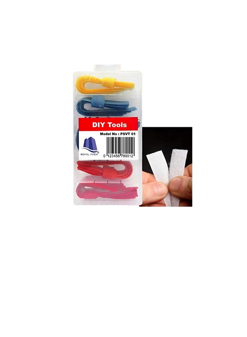 Loquat 30PCS Multi-Color Cable Management, Hook and Loop Reusable Fastening Wire Ties Cable Organizer, Self Gripping Cords Tape Strap for House Hold Appliance Cable Managment - Image 1