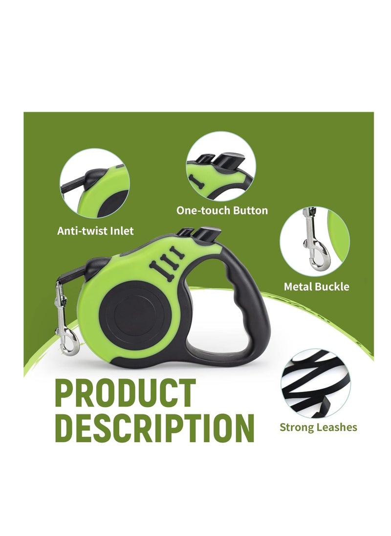 SYOSI Retractable Dog Leash Automatic Telescopic Tractor Dog Tape, Pet Tape 16 FT Durable and Convenient, with Non-Slip Handle, Tangle Free, Pause and Lock, Suitable for Small and Medium-Sized Dogs  - Image 2