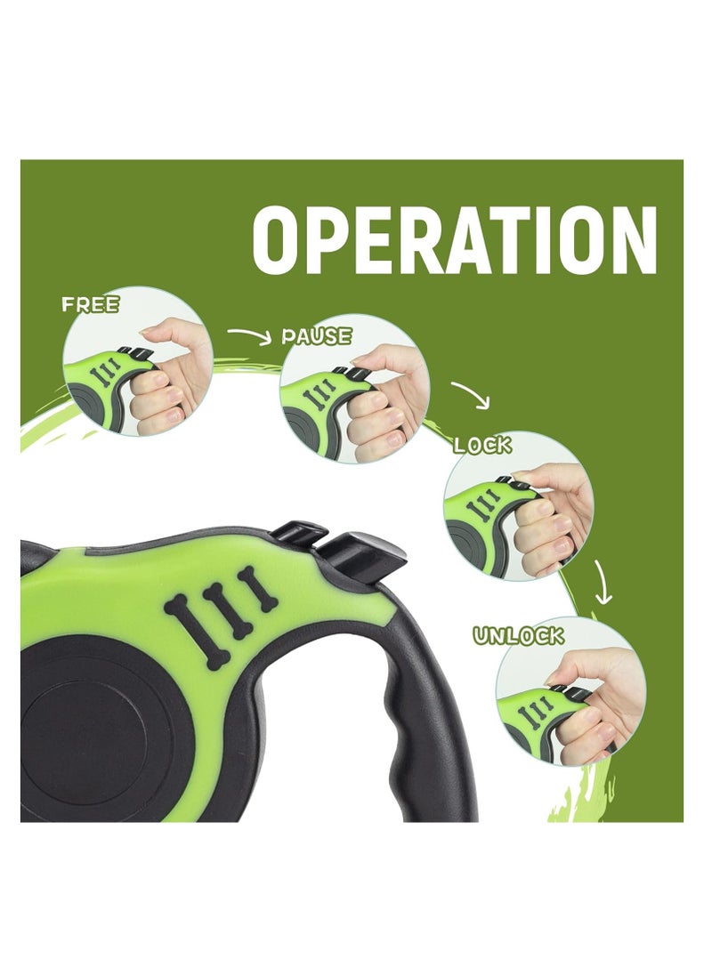 SYOSI Retractable Dog Leash Automatic Telescopic Tractor Dog Tape, Pet Tape 16 FT Durable and Convenient, with Non-Slip Handle, Tangle Free, Pause and Lock, Suitable for Small and Medium-Sized Dogs  - Image 4