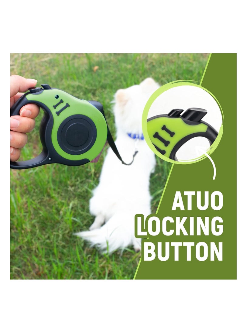 SYOSI Retractable Dog Leash Automatic Telescopic Tractor Dog Tape, Pet Tape 16 FT Durable and Convenient, with Non-Slip Handle, Tangle Free, Pause and Lock, Suitable for Small and Medium-Sized Dogs  - Image 3