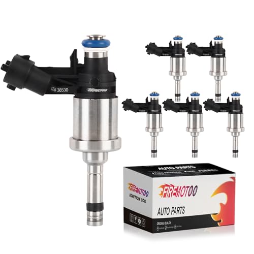 FIREMOTOO Fuel Injectors Pack of 6 Compatible with Buick Enclave 0911 LaCrosse 1011 for Cadillac CTS 0811 for Chevy Camaro 1011 Traverse 0911 for GMC Acadia for Saturn Outlook 0910 36L V6 6 Holes - Image 1