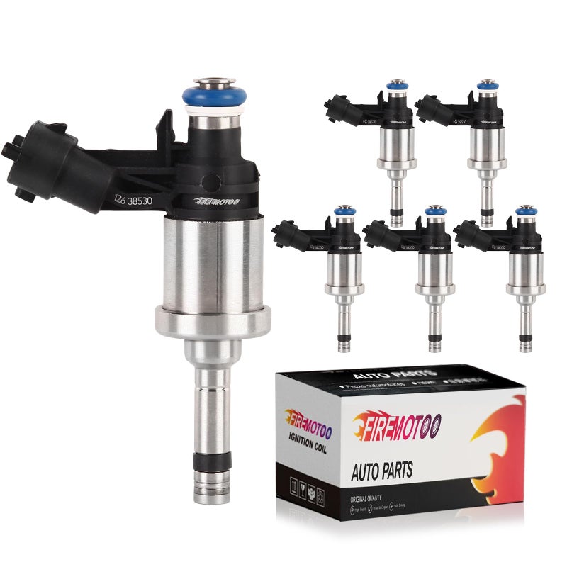 FIREMOTOO Fuel Injectors Pack of 6 Compatible with Buick Enclave 0911 LaCrosse 1011 for Cadillac CTS 0811 for Chevy Camaro 1011 Traverse 0911 for GMC Acadia for Saturn Outlook 0910 36L V6 6 Holes - Image 2