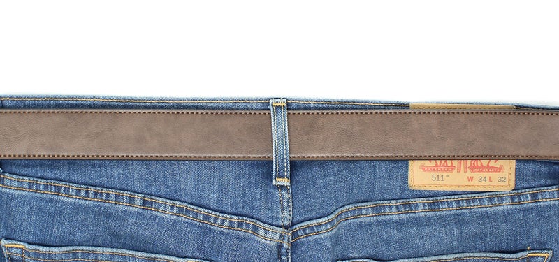 BC Belts BC Belts Leather Belt Strap with Vintage Distressed Texture 1.5" Wide with Snaps (Dark Brown-L)  - Image 5