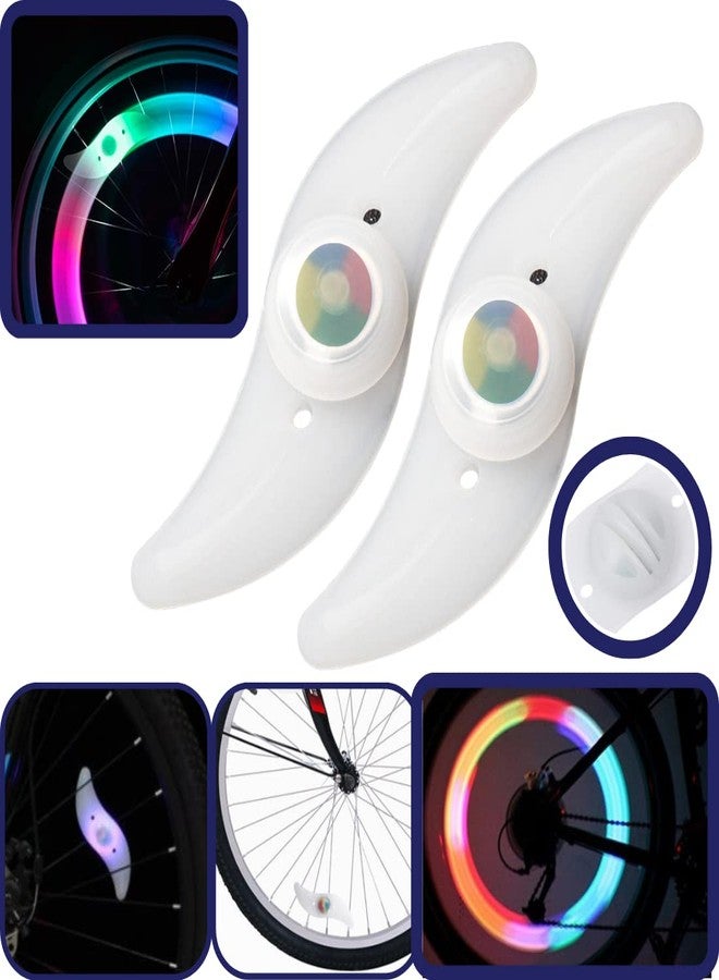 KARBD Spoke Light LED Bright Flashing Lamp Waterproof Blinking Cycling Reflectors for Mountain Bicycle Bike Scooty Cycle Decoration Strip Accessories Hot Wheel Rim Tyre (Pack of 2, Multicolour) - Image 1