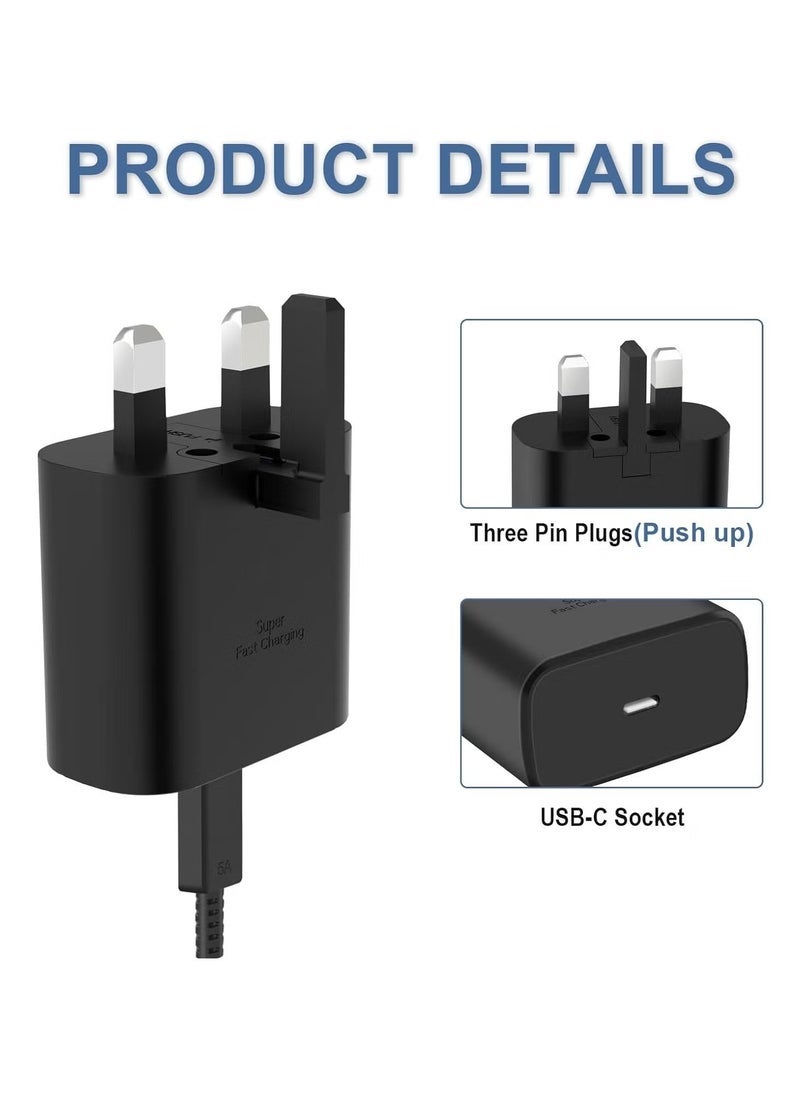 TIGER 45W USB C Super Fast Charging PD Charger - Compatible with S24 S23 S22 S21 S20 Ultra, S24+ S23+ S22+ S21+, A53, A15, A 55, A54 - Type C Power Adapter, - Image 2