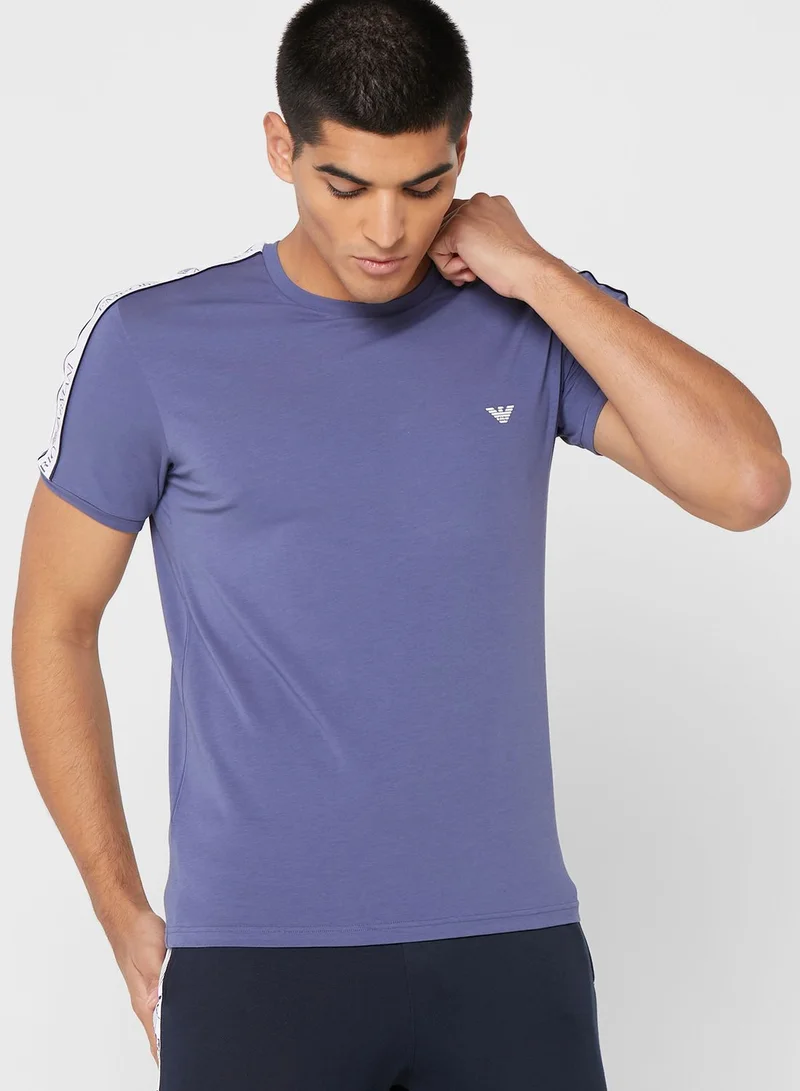 EMPORIO ARMANI Logo Tape Crew Neck T-Shirt