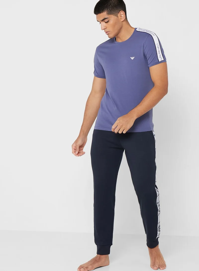 EMPORIO ARMANI Logo Tape Crew Neck T-Shirt