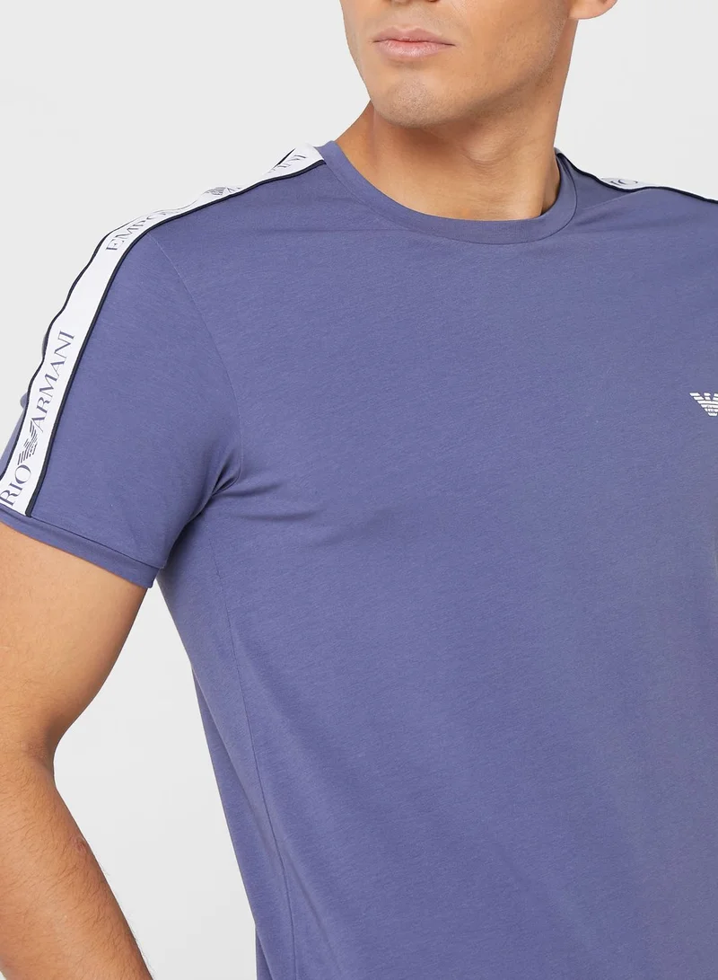 EMPORIO ARMANI Logo Tape Crew Neck T-Shirt