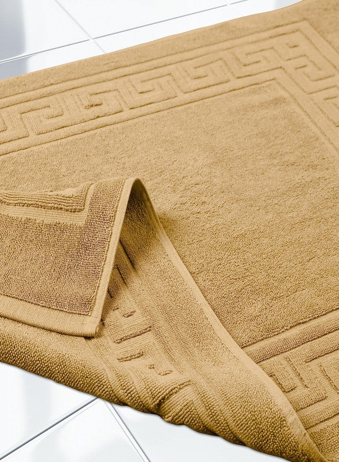 Superior Hotel & Spa Quality Bath Mat Set of 2, Made of Long-Staple Combed Cotton, Durable and Washable Bathroom Mat 2-Pack - Toast, 22" x 35" each - Image 5
