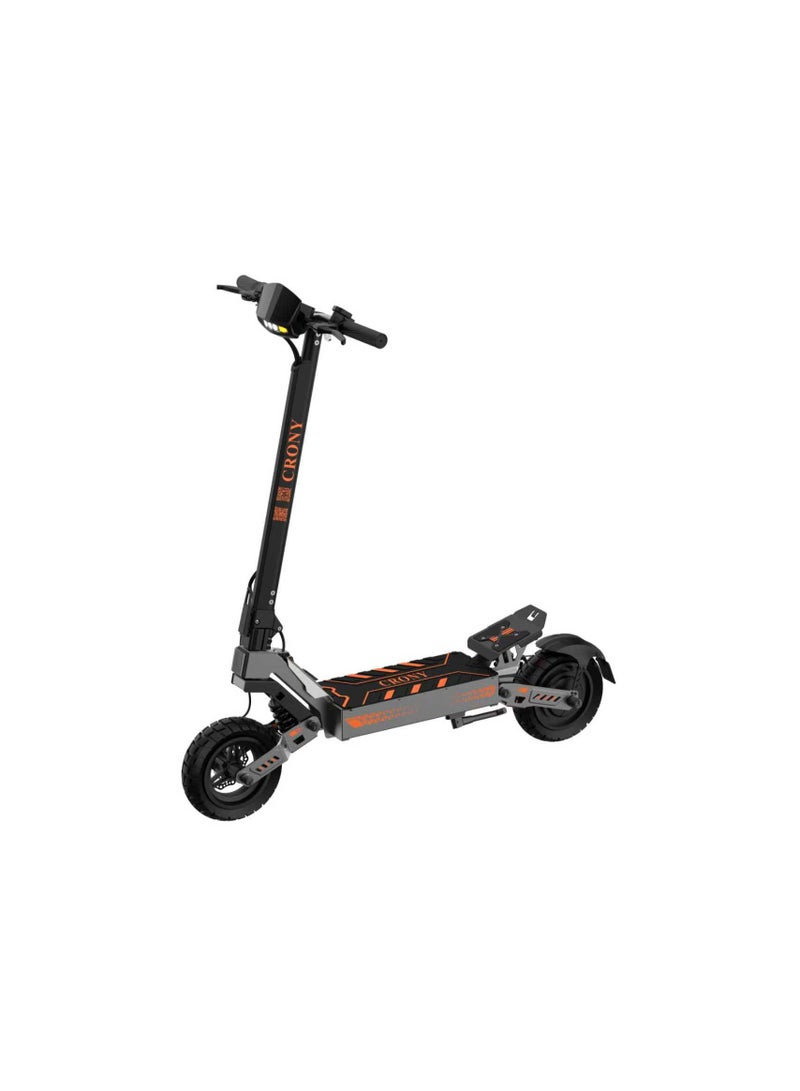 كروني سكوتر كهربائي عالي السرعة F1 للبالغين، محرك بدون فرش بقوة 1500 واط، بطارية 48 فولت 15.6 أمبير، مدى يصل إلى 55 كم، سرعة قصوى 50 كم/ساعة، سكوتر كهربائي مزدوج التعليق مناسب للطرق الوعرة للمراهقين، إطارات مفرغة من الهواء مقاس 10 بوصات، تصميم قابل للطي والحمل، تطبيق ذكي وشاشة لمس، هيكل من الألومنيوم شديد التحمل، نظام تعليق مزدوج، مدى طويل مع تطبيق، سكوتر كهربائي عالي السرعة للتنقل وجميع التضاريس - Image 3