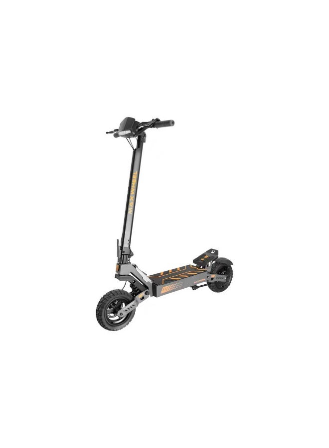 كروني سكوتر كهربائي عالي السرعة F1 للبالغين، محرك بدون فرش بقوة 1500 واط، بطارية 48 فولت 15.6 أمبير، مدى يصل إلى 55 كم، سرعة قصوى 50 كم/ساعة، سكوتر كهربائي مزدوج التعليق مناسب للطرق الوعرة للمراهقين، إطارات مفرغة من الهواء مقاس 10 بوصات، تصميم قابل للطي والحمل، تطبيق ذكي وشاشة لمس، هيكل من الألومنيوم شديد التحمل، نظام تعليق مزدوج، مدى طويل مع تطبيق، سكوتر كهربائي عالي السرعة للتنقل وجميع التضاريس - Image 4