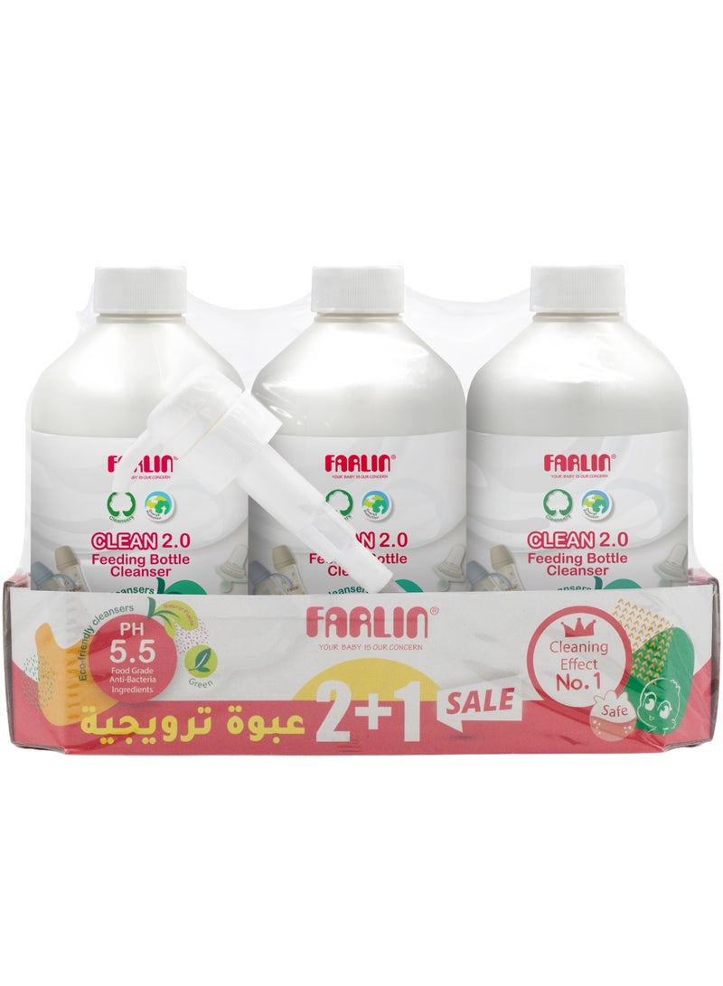Farlin Food Cycle / Baby Liquid Cleanser 700ml (2+1 Bundle) – Natural, Antibacterial - Image 2